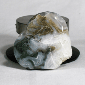 Natural agate gemstone display