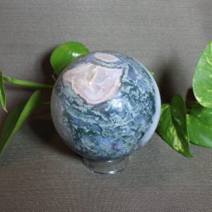 Moss Agate Sphere , 1380